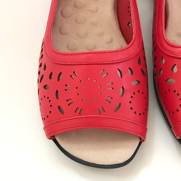 COMFORTVIEW Red Comfort Sandals Slingback Mary Women’s Size 9.5 WIDE WIDTH - Picture 6 of 16